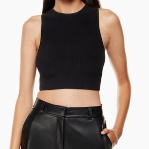 Sculpt Knit Racer Cropped Tank